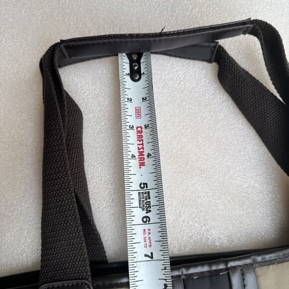 Sandra Roberts Large Tote Bag With Brown Handles & Front Zipper Pocket - Picture 12 of 12